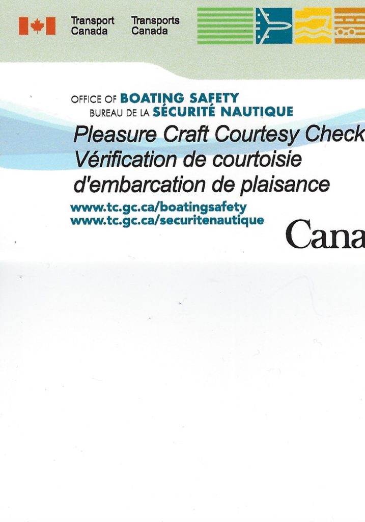 Pleasure Craft Courtesy Checks (PCCC) Canadian Lifeboat Institution